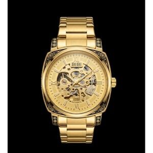 BIBI Automatic Skeleton Gold Watch 41.5mm